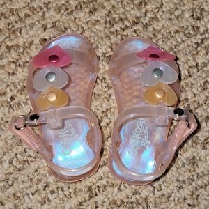 OshKosh B'gosh Kids Jelly Sandals with Floral Accents Toddler Size 4